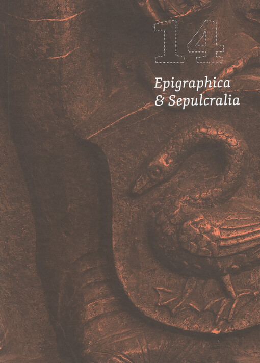 Epigraphica & sepulcralia : fórum epigrafických a sepulkrálních studií. 14, Sborník k sympoziu Rodová pohřebiště v Čechách: možnosti a metody jejich výzkumu a prezentace, Praha 26.-27. října 2022 = The Proceedings of the conference Family Necropolises in Bohemia: Possibilities and Methods of Their Research and Presentation, Prague, 26-27 October 2022