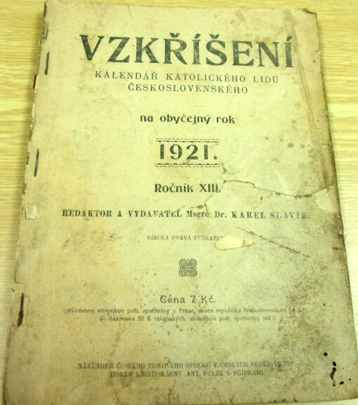 Vzkříšení : kalendář katolického lidu českoslovanského na obyčejný rok ...