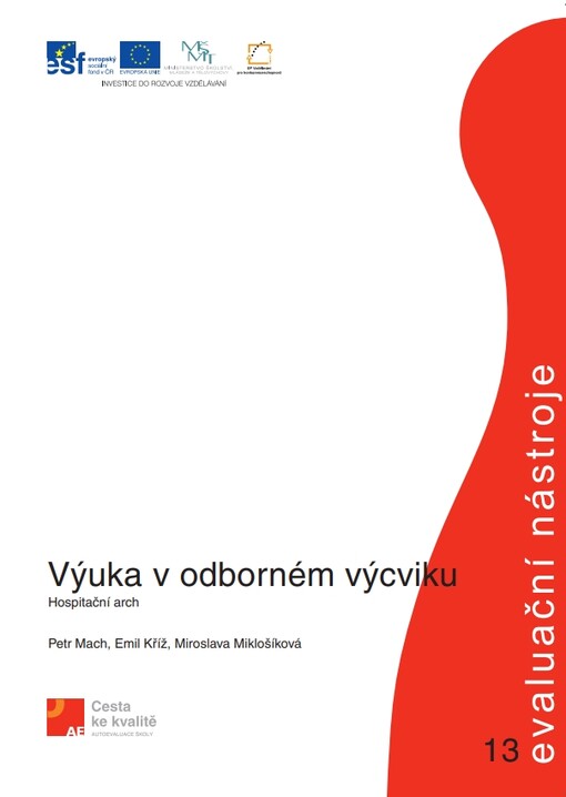 Výuka v odborném výcviku :hospitační arch