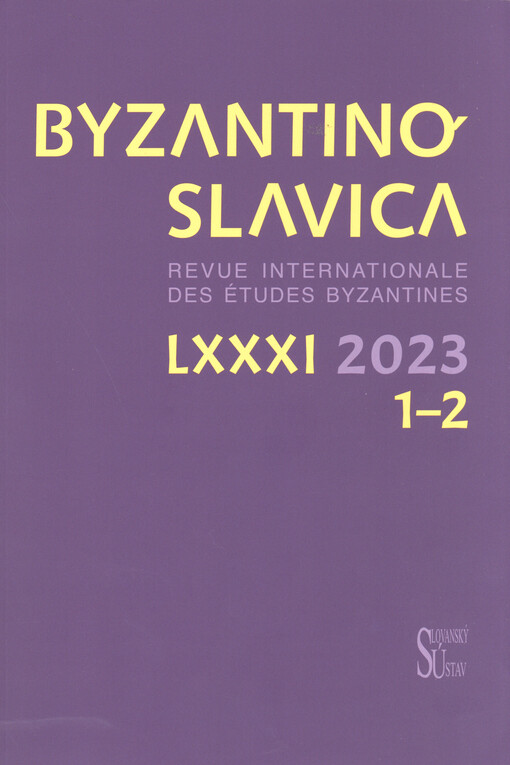 Byzantinoslavica : revue internationale des études Byzantines