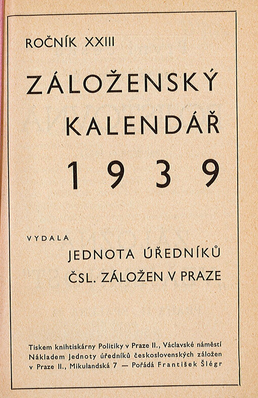 Záloženský kalendář