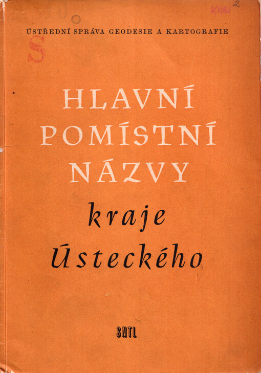Hlavní pomístní názvy kraje Ústeckého