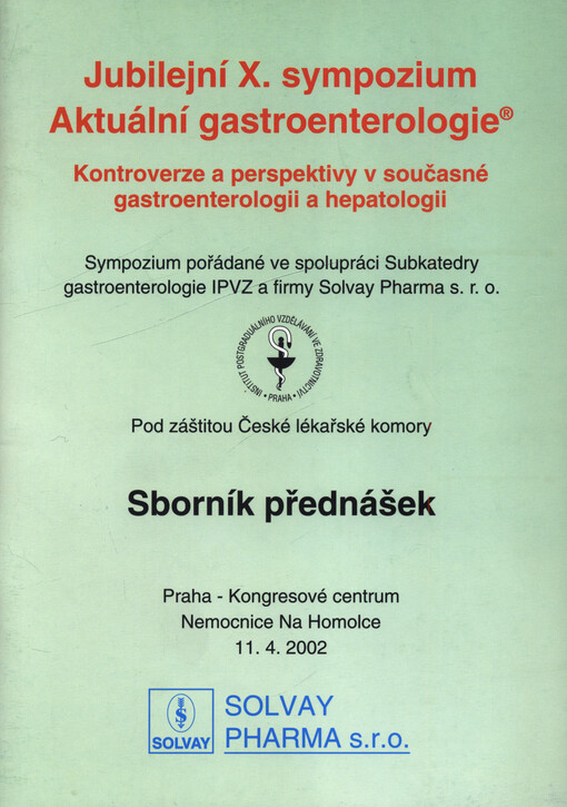 Aktuální gastroenterologie ... : sborník přednášek