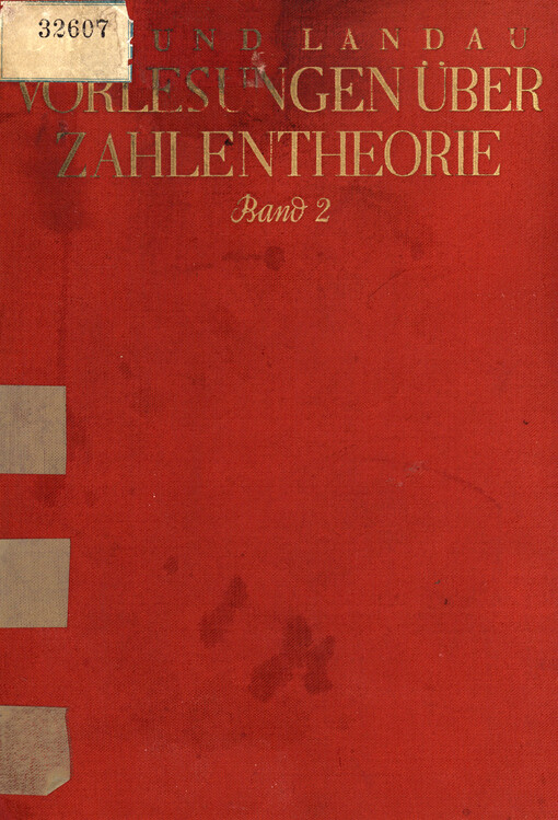Vorlesungen über Zahlentheorie. T. 2, Aus der analytischen und geometrischen Zahlentheorie