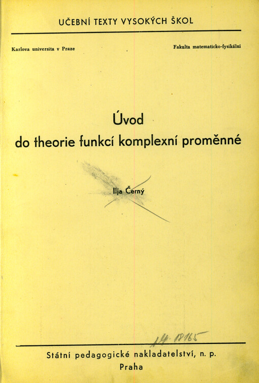 Úvod do theorie funkcí komplexní proměnné