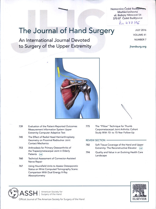 The journal of hand surgery. American Volume