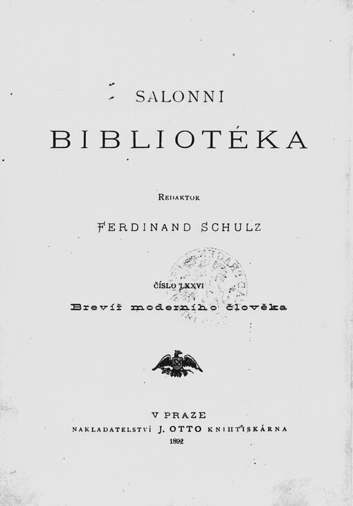 Brevíř moderního člověka :básně Jaroslava Vrchlického : (1889-1891)