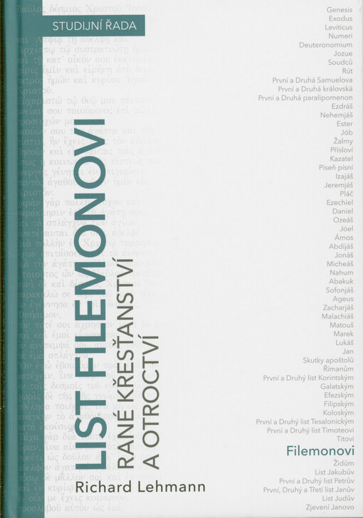 List Filemonovi : rané křesťanství a otroctví