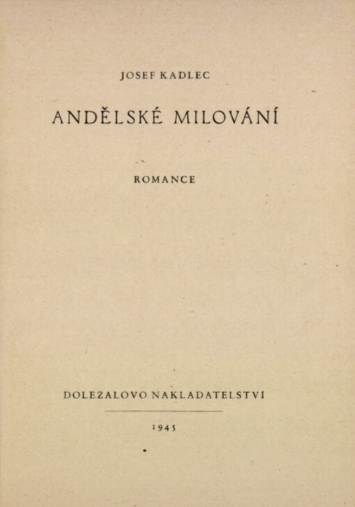 Andělské milování :romance