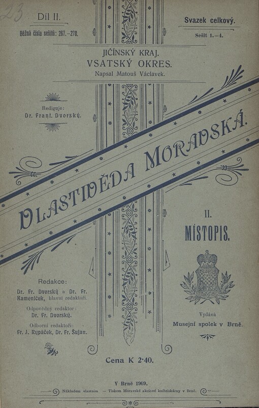 Vlastivěda moravská.II,Místopis Moravy.