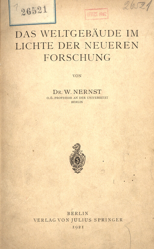 Das Weltgebäude im Lichte der neueren Forschung