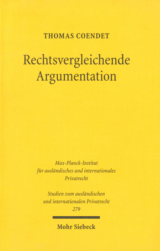 Rechtsvergleichende Argumentation : Phänomenologie der Veranderung im rechtlichen Diskurs