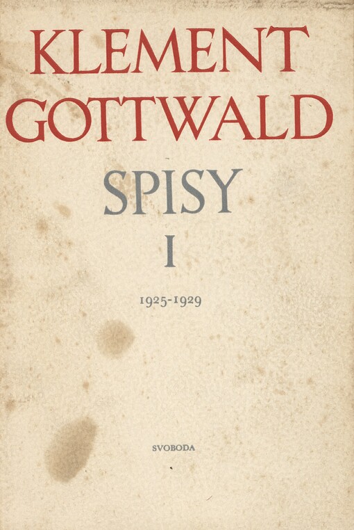 Spisy.I,1925-1929