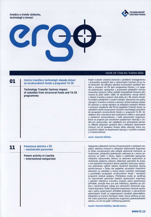 Ergo : analýzy a trendy výzkumu, technologií a inovací