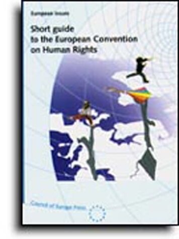 Short guide to the European convention on human rights