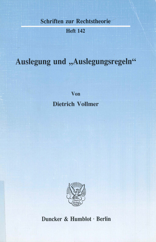 Auslegung und 