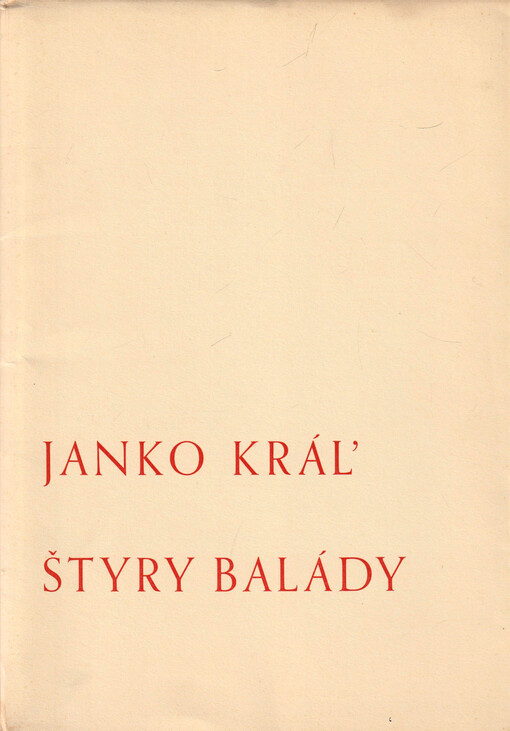 Štyri balady : Pro účastníky 7. schůzky Skupiny moravských knihomilů v Břeclavi 9. června 1935