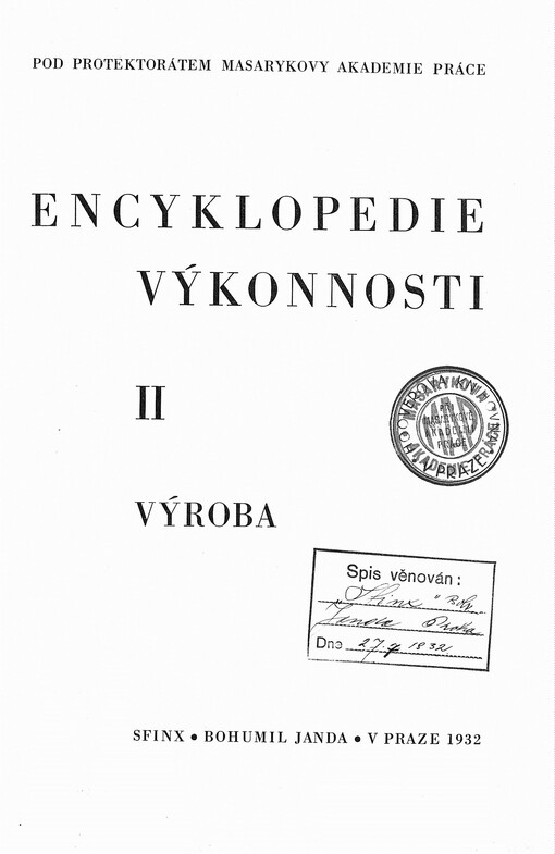 Encyklopedie výkonnosti.II,Výroba