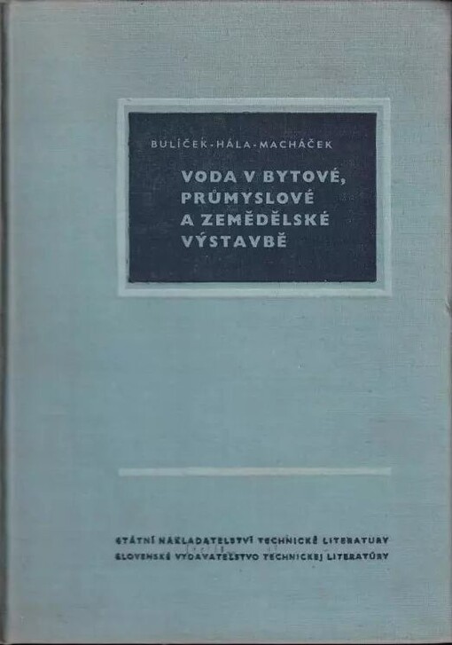 Voda v bytové, průmyslové a zemědělské výstavbě