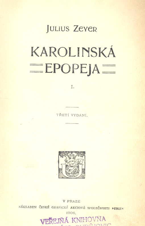 Karolinská epopeja. I.