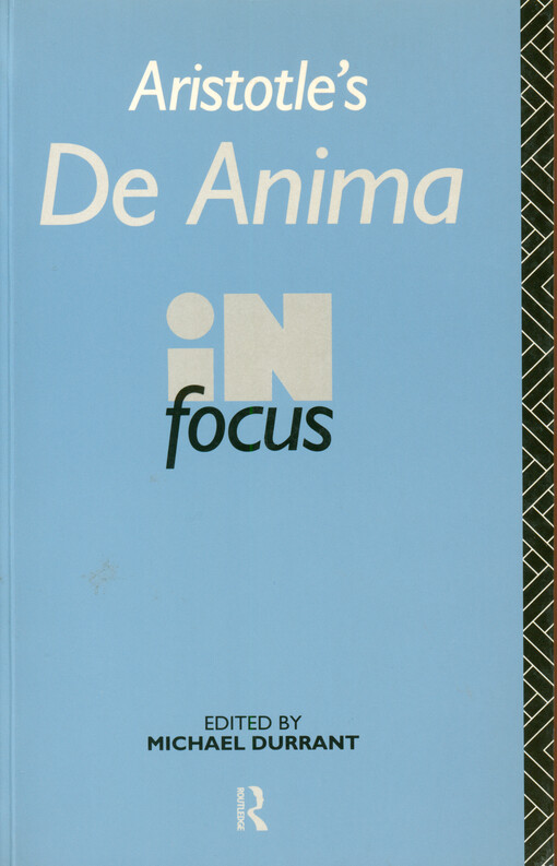 Aristotle's De anima in focus