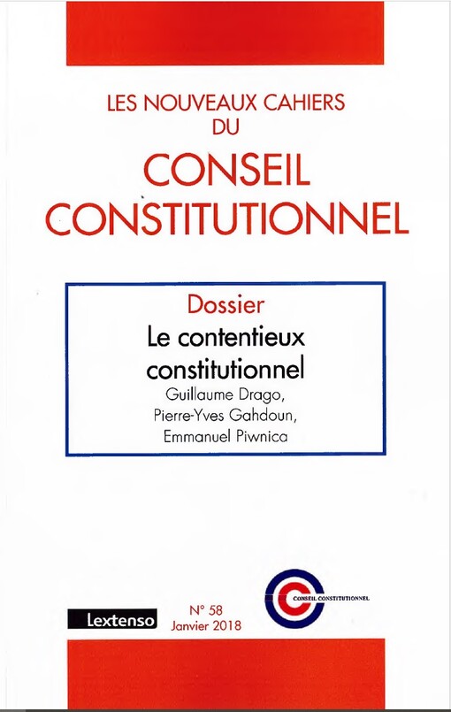 Les nouveaux Cahiers du Conseil Constitutionnel