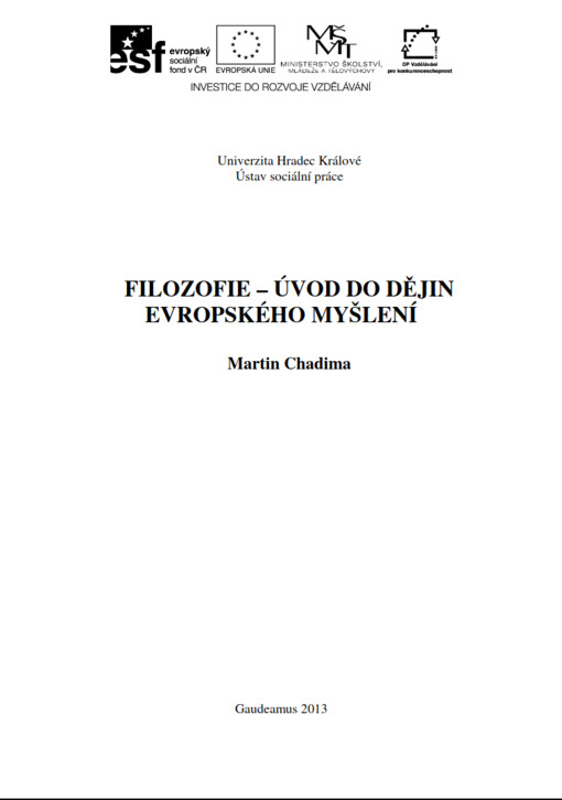 Filozofie - úvod do dějin evropského myšlení