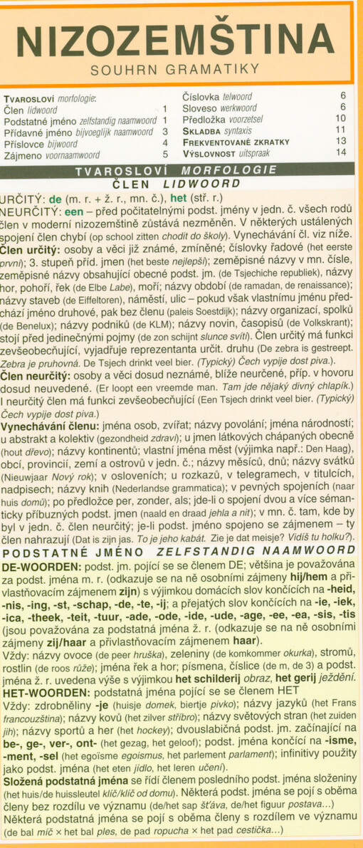 Nizozemština : souhrn gramatiky