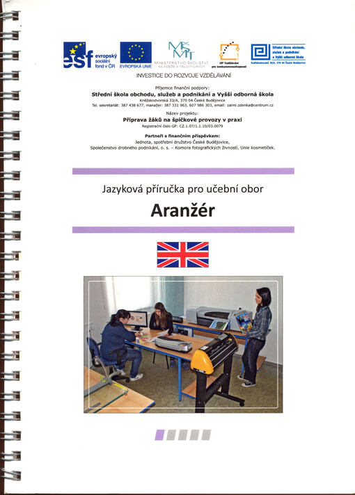 Jazyková příručka pro učební obor aranžér : anglický jazyk