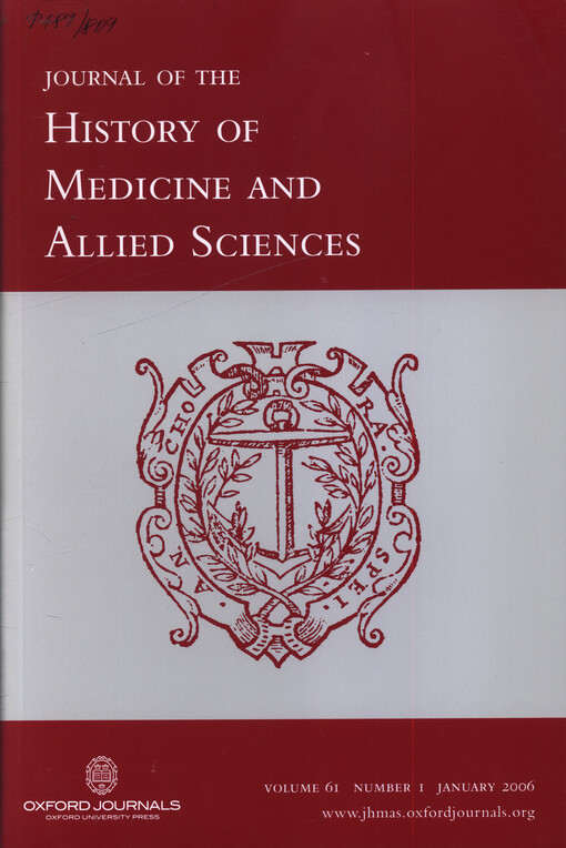 Journal of the history of medicine and allied sciences