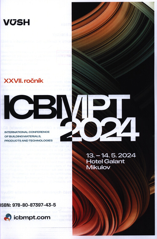 ICBMPT ... : International Conference Building Materials, Products and Technologies : ... conference of Research Institute for Building Materials ...