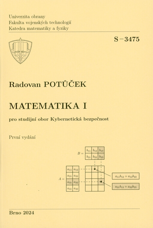 Matematika I : pro studijní obor Kybernetická bezpečnost
