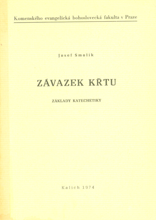 Závazek křtu : základy katechetiky