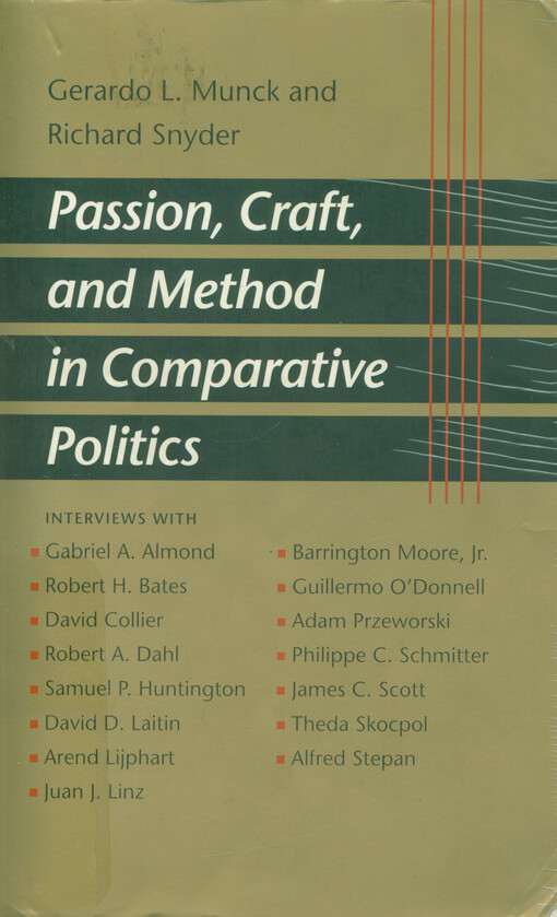 Passion, craft, and method in comparative politics