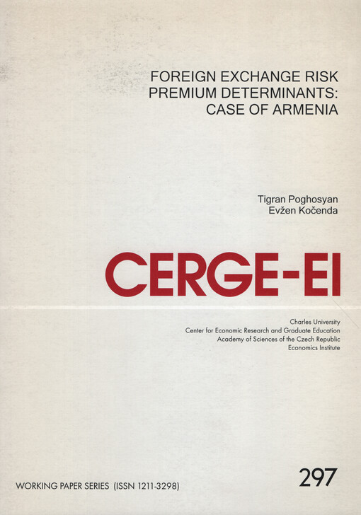 Foreign exchange risk premium determinants: case of Armenia