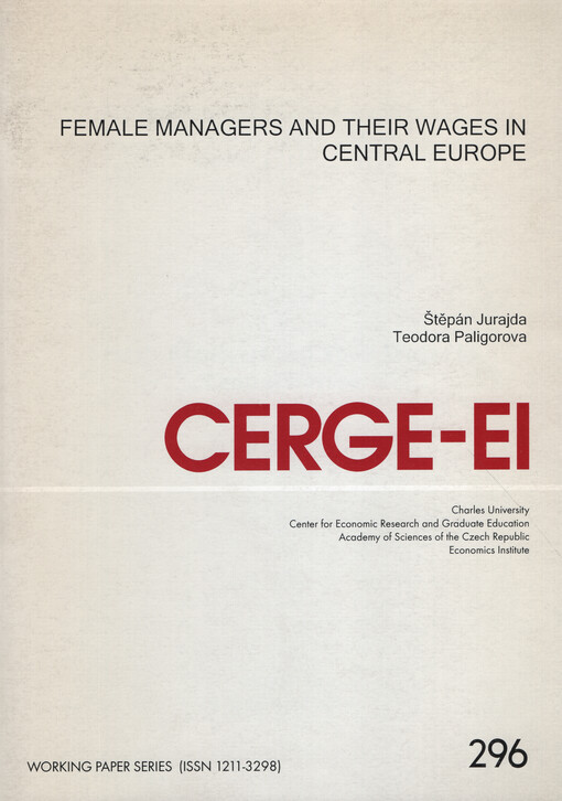 Female managers and their wages in Central Europe