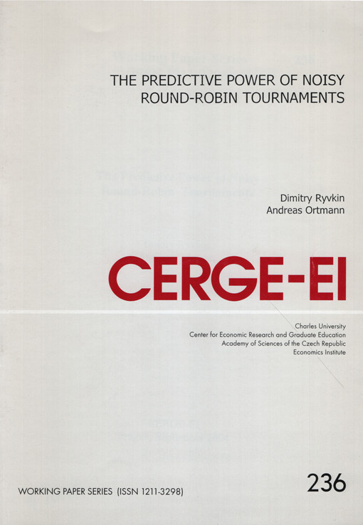 The predictive power of noisy round-robin tournaments