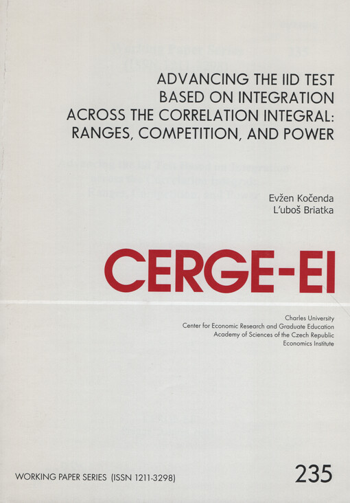 Advancing the iid test based on integration across the correlation integral: ranges, competition, and power