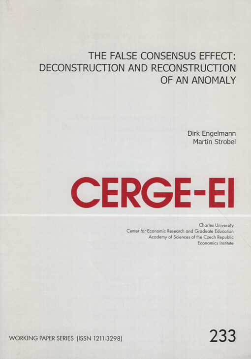 The false consensus effect: deconstruction and reconstruction of an anomaly