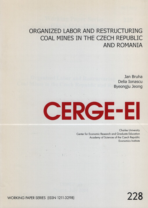 Organized labor and restructuring coal mines in the Czech Republic and Romania