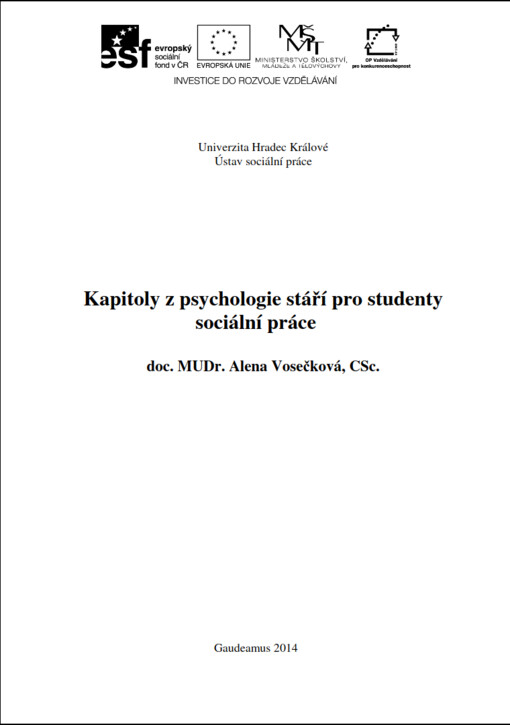 Kapitoly z psychologie stáří pro studenty sociální práce