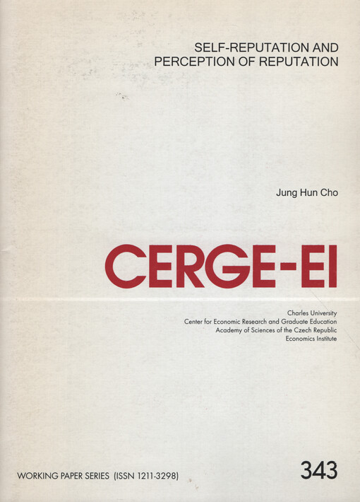 Self-reputation and perception of reputation