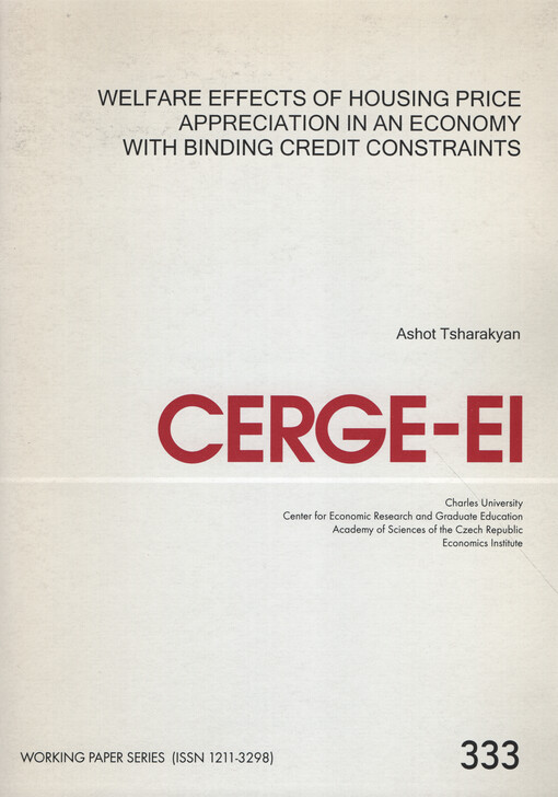 Welfare effects of housing price appreciation in an economy with binding credit constraints