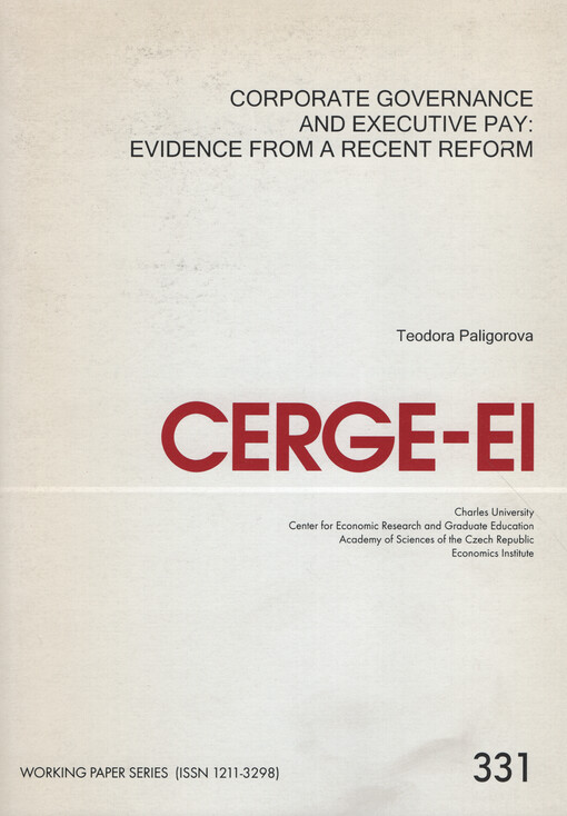 Corporate governance and executive pay : evidence from a recent reform