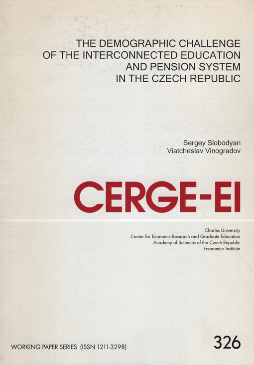 The demographic challenge of the interconnected education and pension system in the Czech Republic