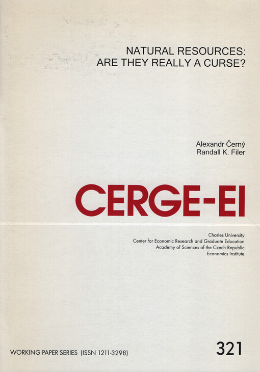 Natural resources : are they really a curse?