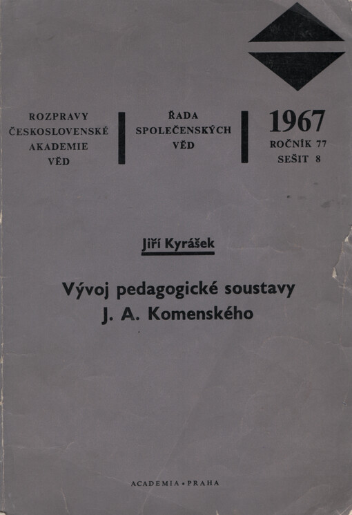 Vývoj pedagogické soustavy J.A. Komenského