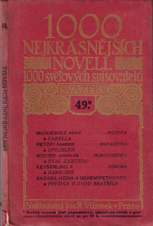 1000 nejkrásnějších novell 1000 světových spisovatelů. Sv. 49