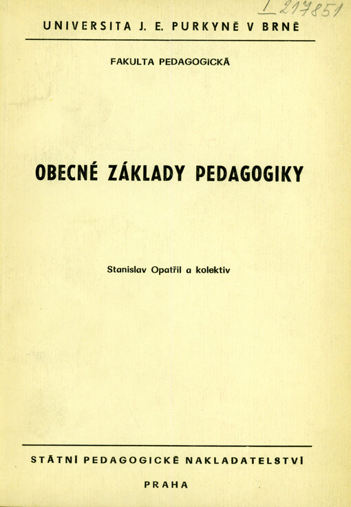 Obecné základy pedagogiky