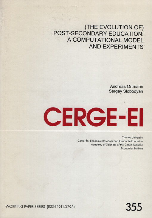 (The evolution of) post-secondary education: a computational model and experiments